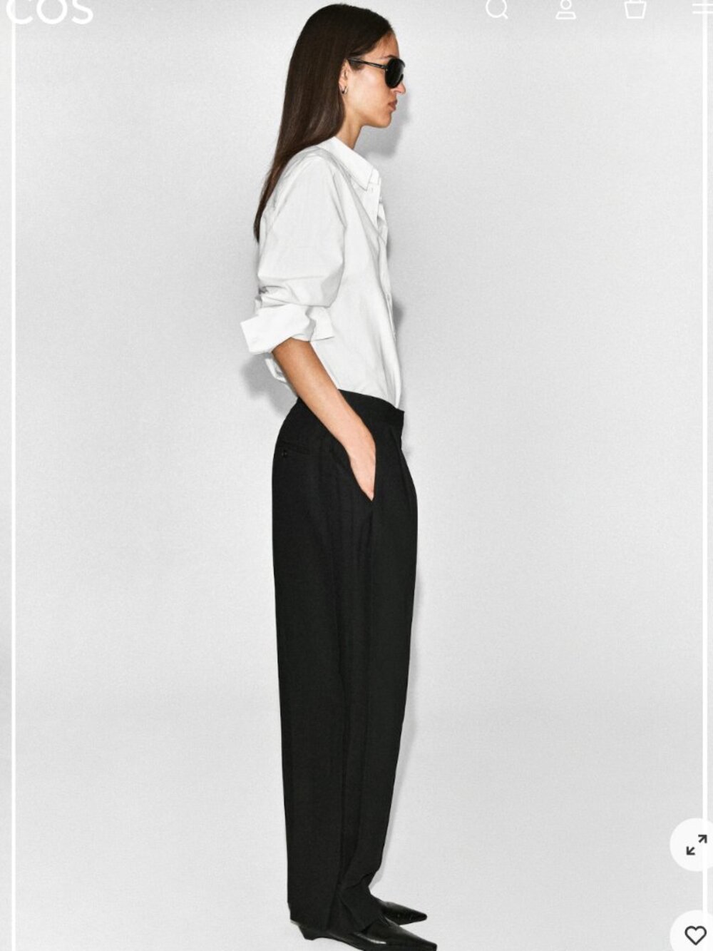 COS Panel Trousers, Black